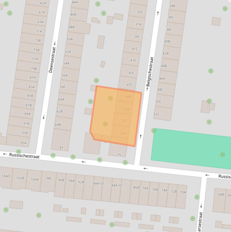 Kaart van postcodegebied 3028TD.