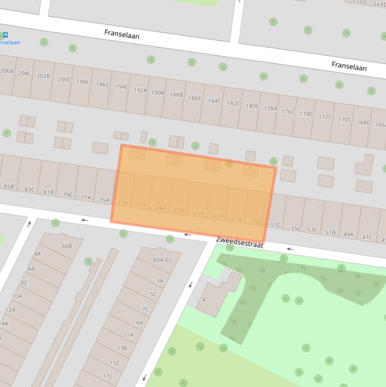 Kaart van postcodegebied 3028TM.