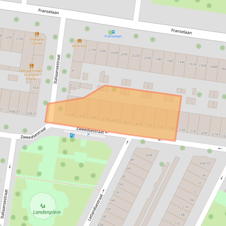 Kaart van postcodegebied 3028TN.