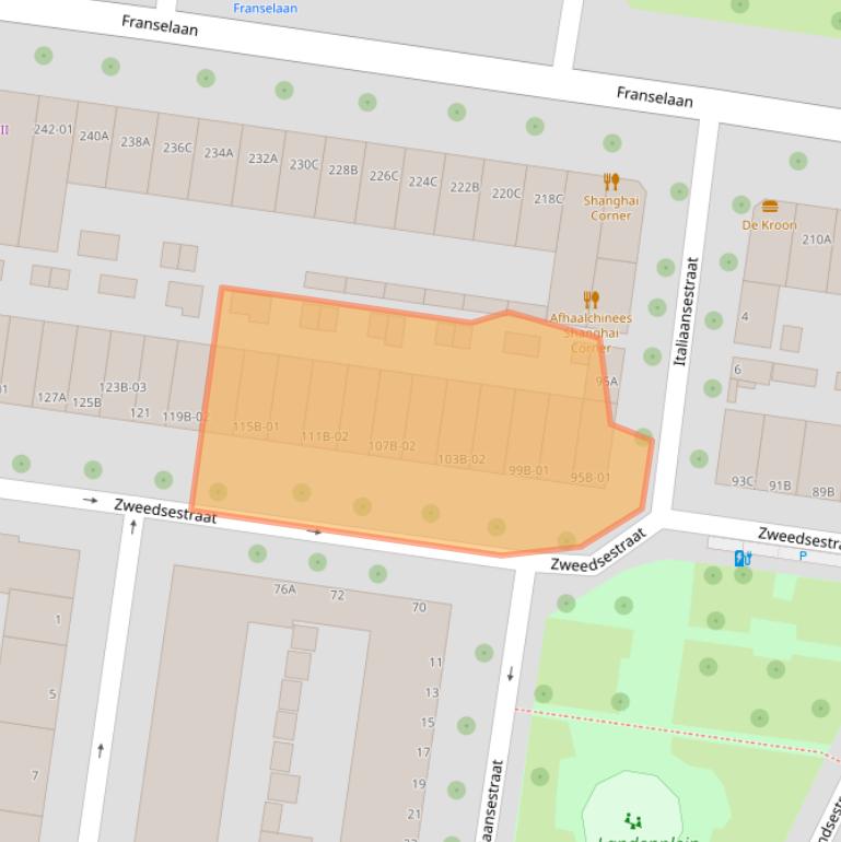 Kaart van postcodegebied 3028TR.