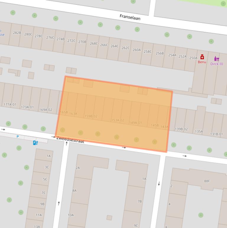 Kaart van postcodegebied 3028TT.