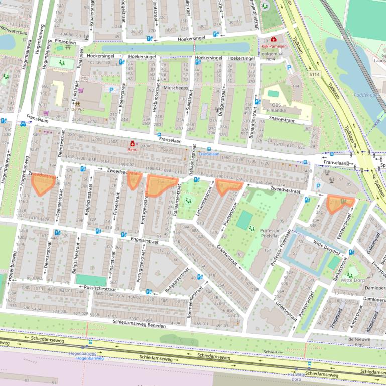Kaart van postcodegebied 3028TW.