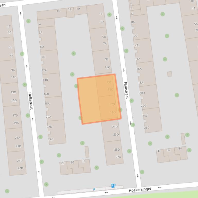 Kaart van postcodegebied 3028VC.
