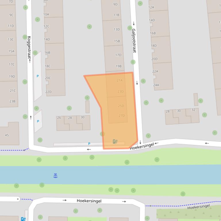 Kaart van postcodegebied 3028VK.