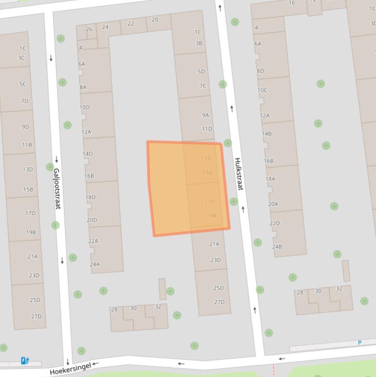 Kaart van postcodegebied 3028VP.