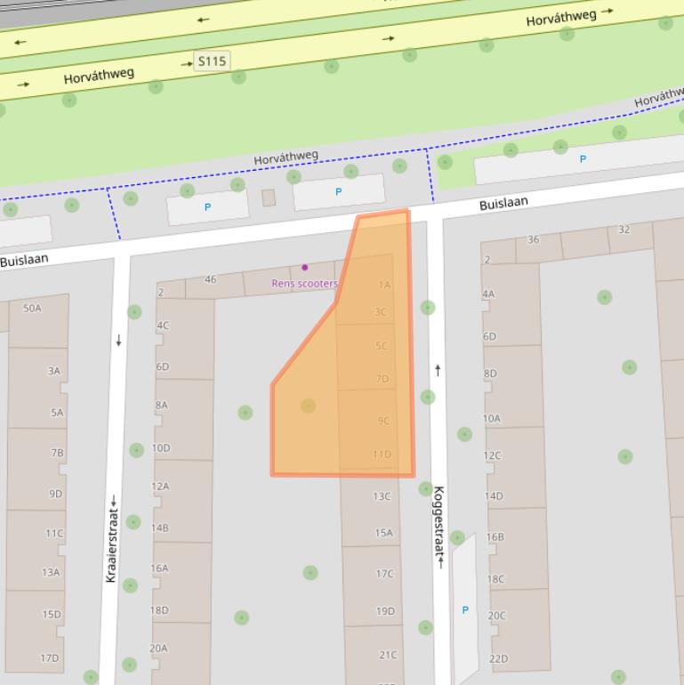 Kaart van postcodegebied 3028VV.