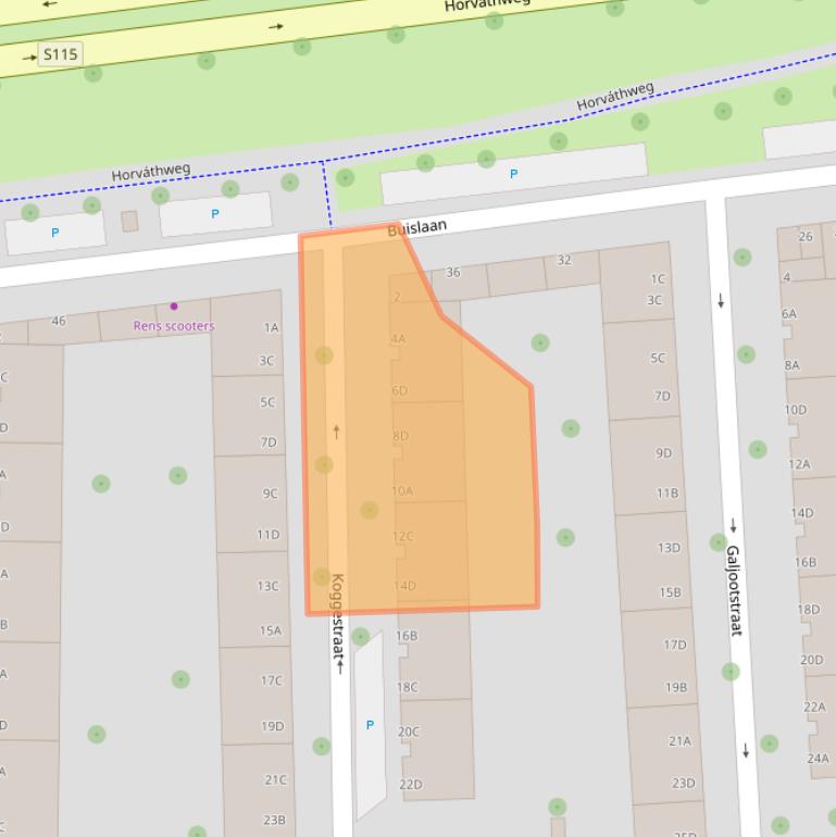Kaart van postcodegebied 3028VX.