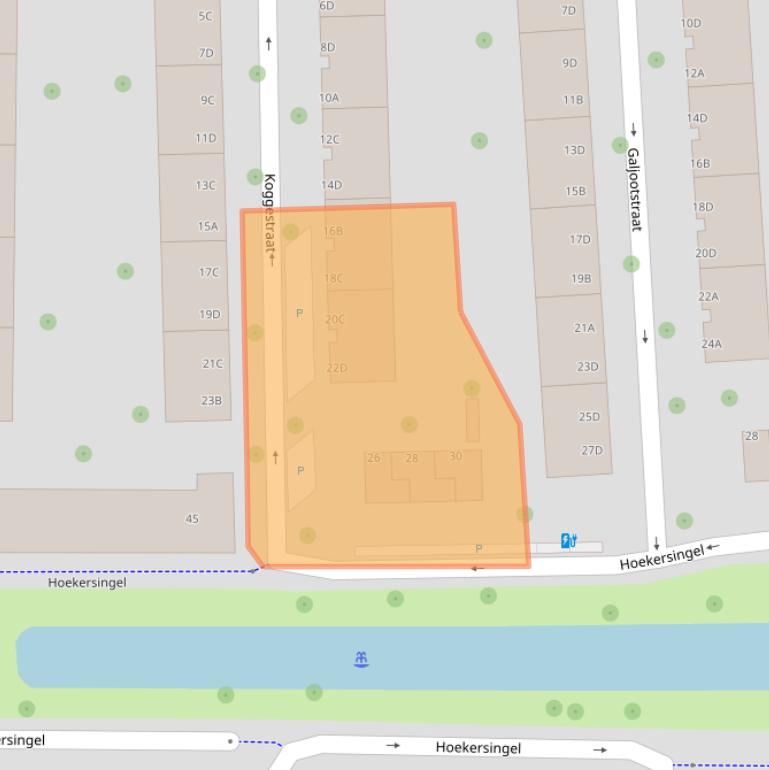 Kaart van postcodegebied 3028VZ.