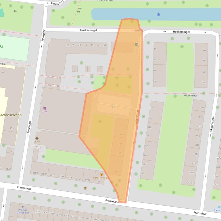 Kaart van postcodegebied 3028XA.