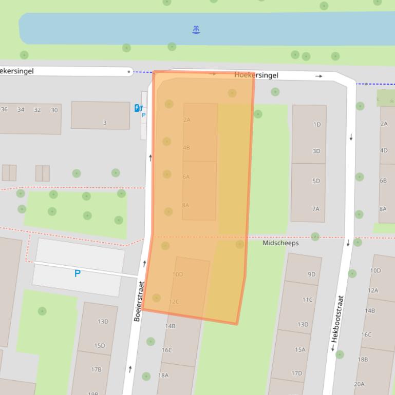 Kaart van postcodegebied 3028XB.