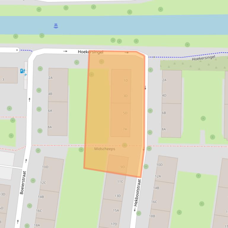 Kaart van postcodegebied 3028XD.