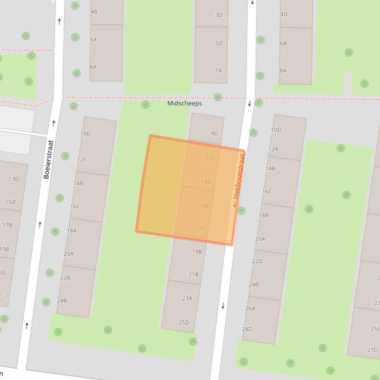 Kaart van postcodegebied 3028XE.