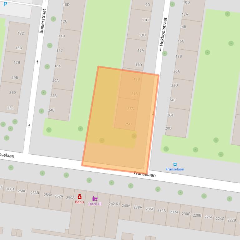 Kaart van postcodegebied 3028XG.