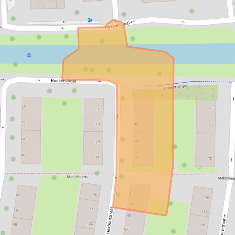 Kaart van postcodegebied 3028XH.