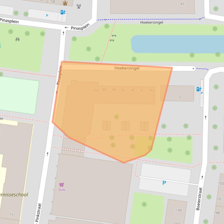 Kaart van postcodegebied 3028XM.
