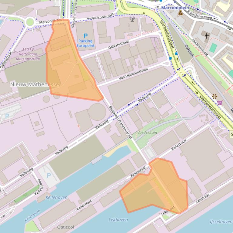 Kaart van postcodegebied 3029AC.