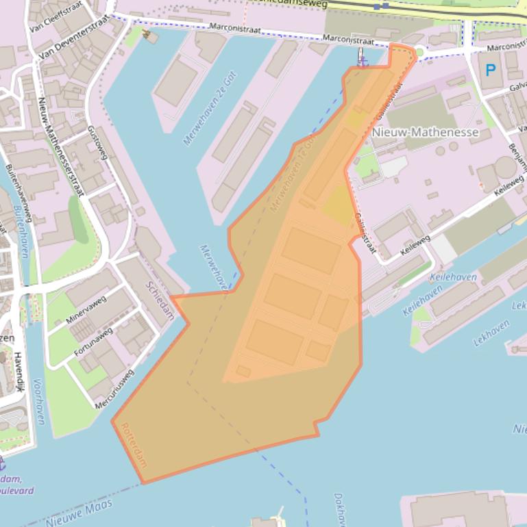 Kaart van postcodegebied 3029AM.