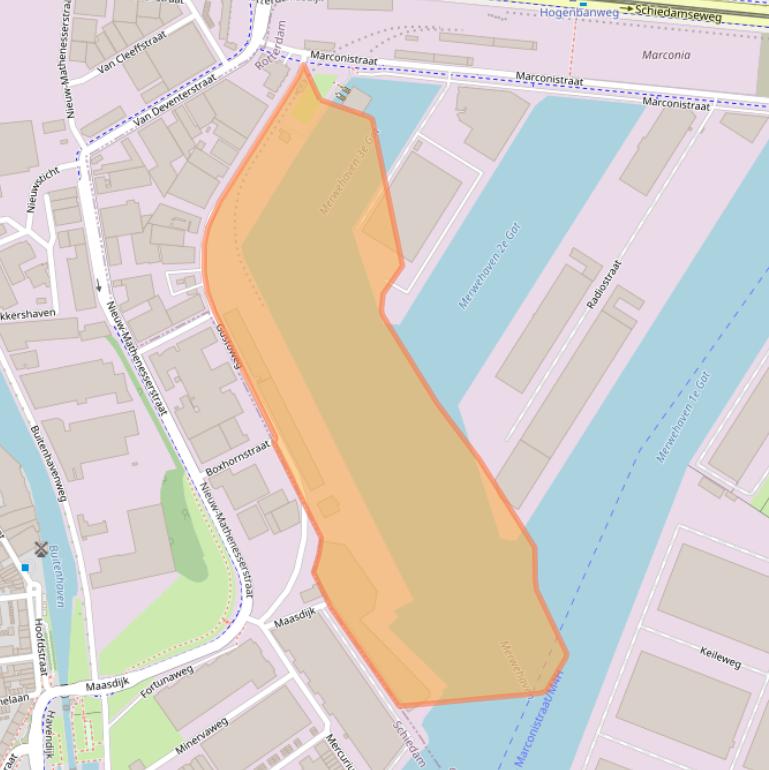 Kaart van postcodegebied 3029AS.