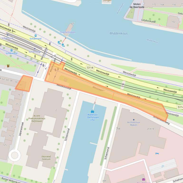 Kaart van postcodegebied 3029BA.