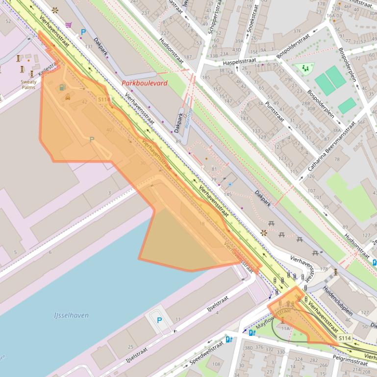 Kaart van postcodegebied 3029BE.