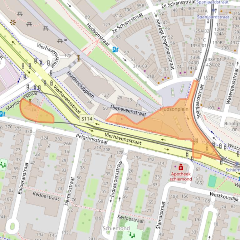 Kaart van postcodegebied 3029BH.