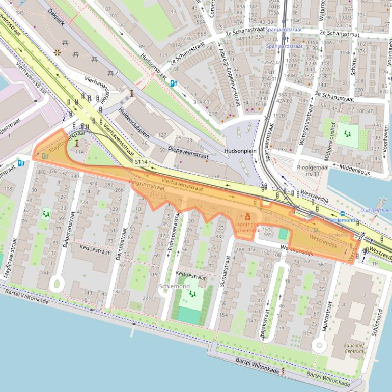 Kaart van postcodegebied 3029BJ.