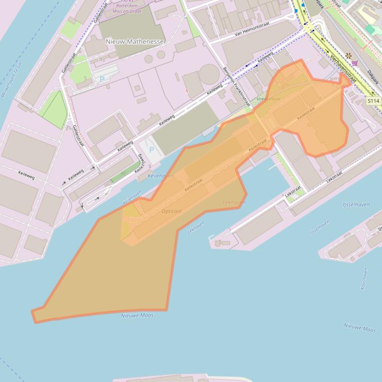 Kaart van postcodegebied 3029BP.