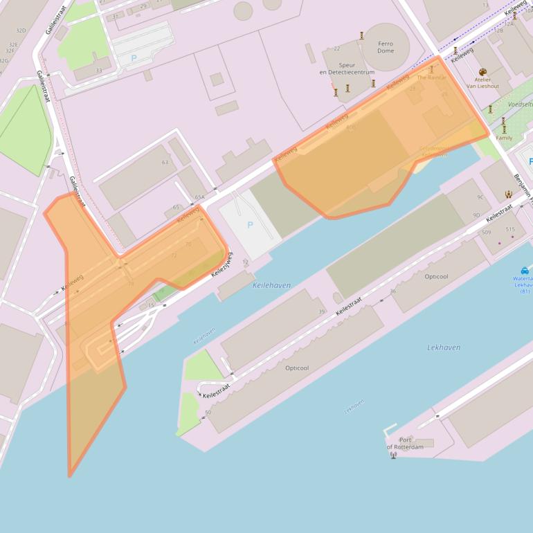 Kaart van postcodegebied 3029BT.