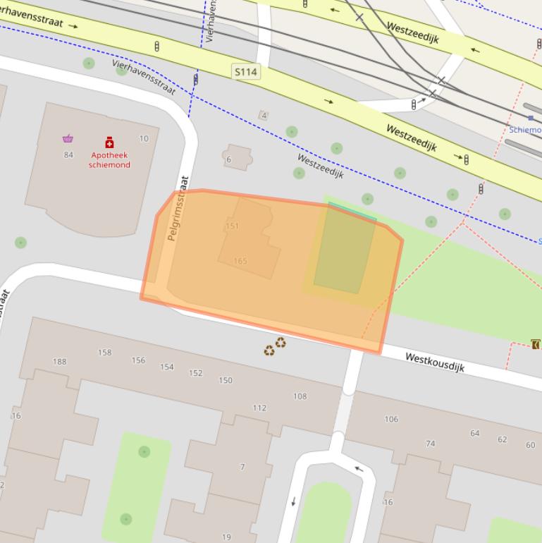 Kaart van postcodegebied 3029BX.