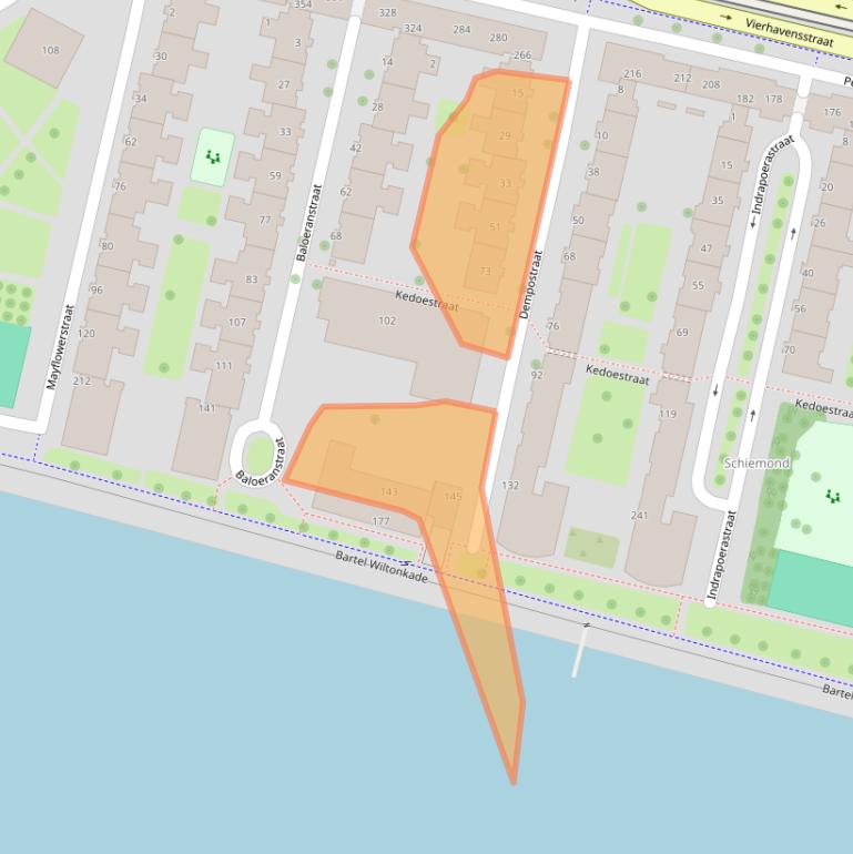 Kaart van postcodegebied 3029CL.