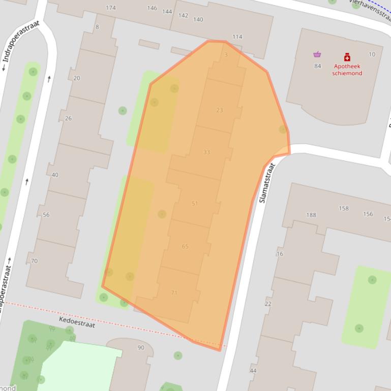 Kaart van postcodegebied 3029NL.