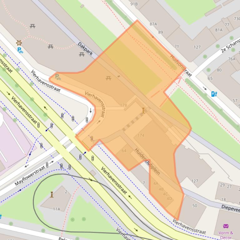 Kaart van postcodegebied 3029PB.