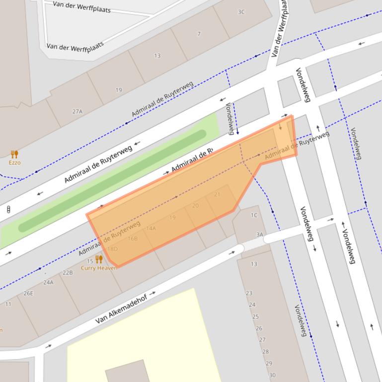 Kaart van postcodegebied 3031AB.