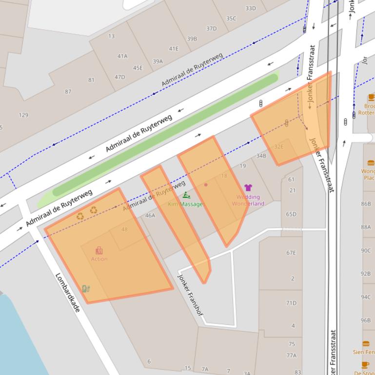 Kaart van postcodegebied 3031AD.