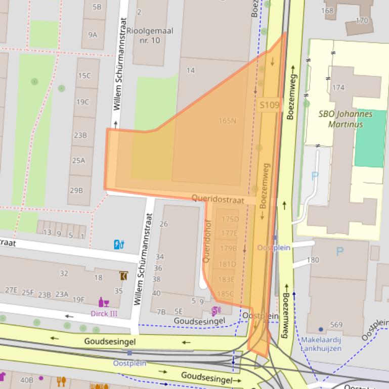 Kaart van postcodegebied 3031BH.