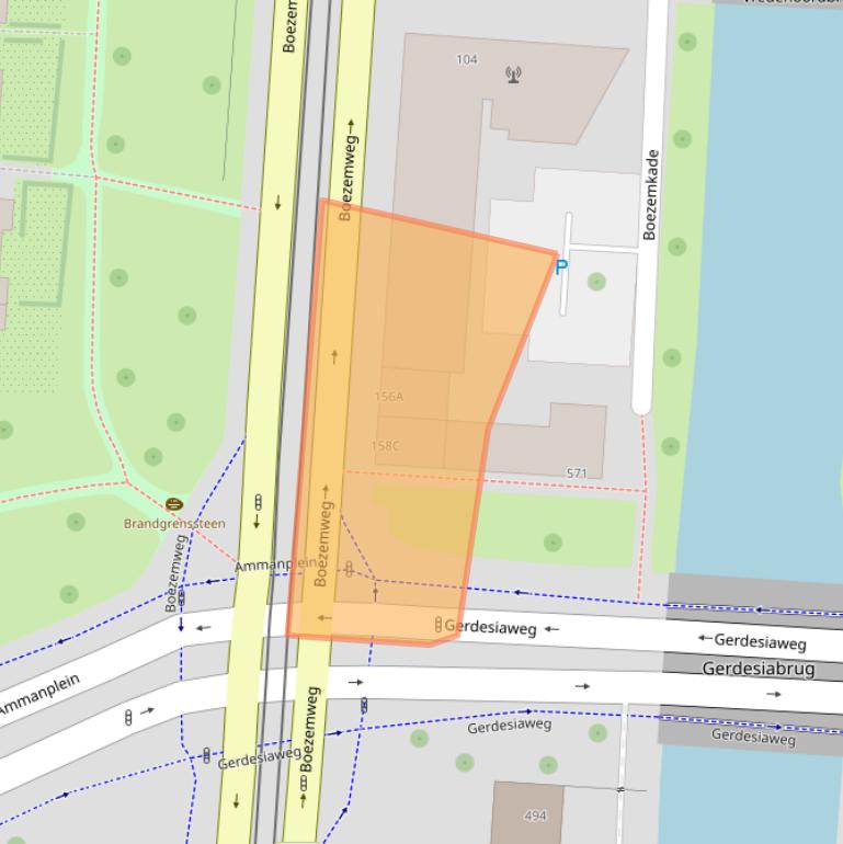 Kaart van postcodegebied 3031BN.