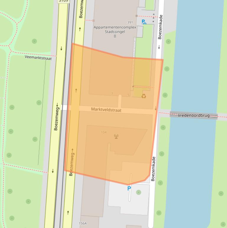 Kaart van postcodegebied 3031BS.