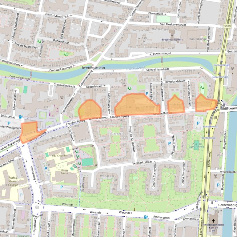 Kaart van postcodegebied 3031CG.