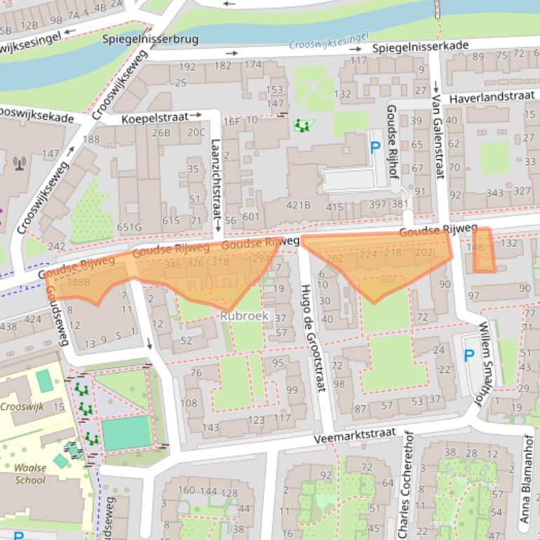 Kaart van postcodegebied 3031CK.