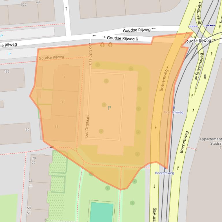 Kaart van postcodegebied 3031CL.
