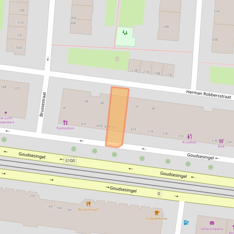 Kaart van postcodegebied 3031ED.