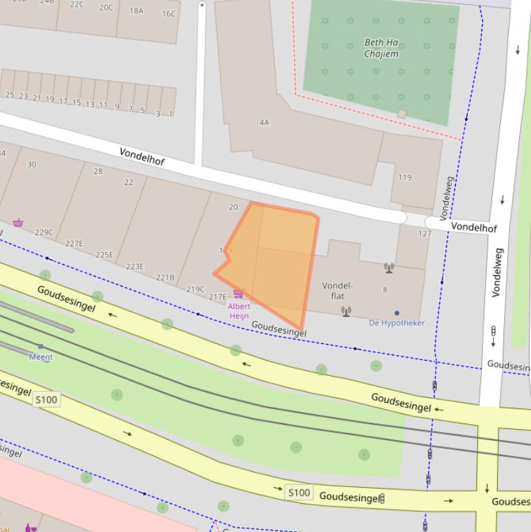 Kaart van postcodegebied 3031EH.