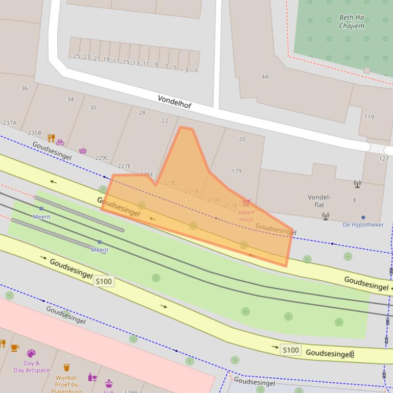 Kaart van postcodegebied 3031EJ.