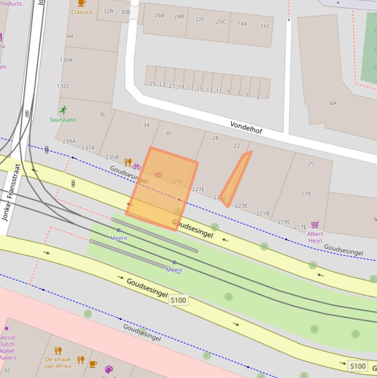 Kaart van postcodegebied 3031EK.