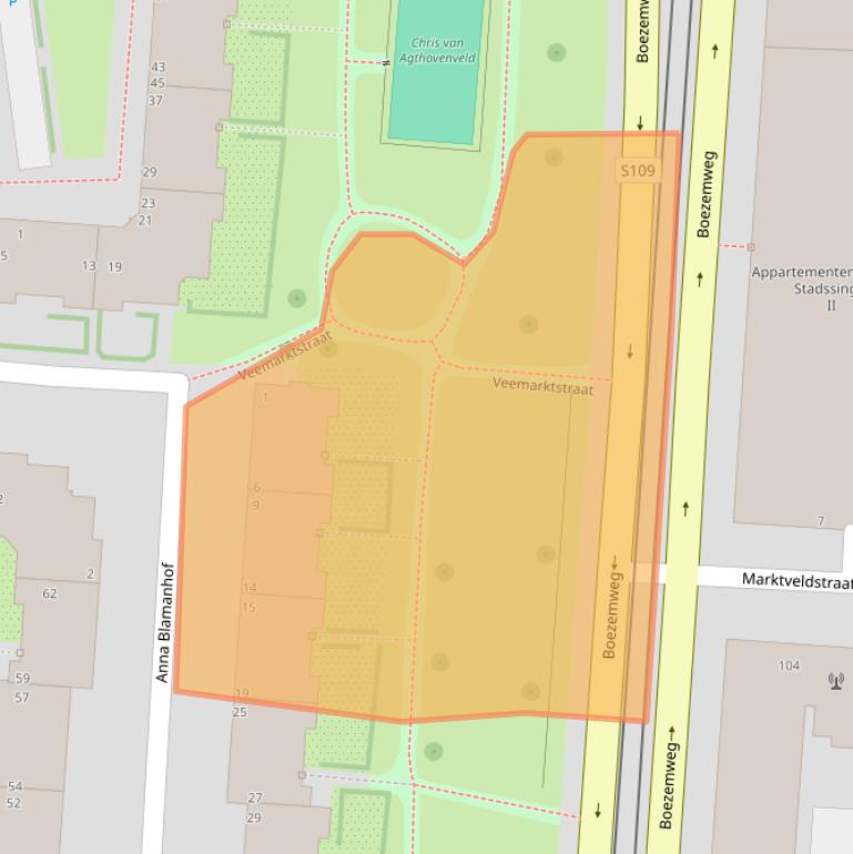 Kaart van postcodegebied 3031NA.