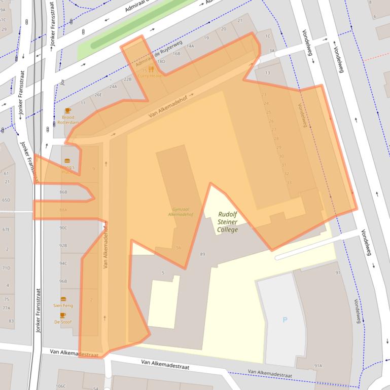 Kaart van postcodegebied 3031PB.