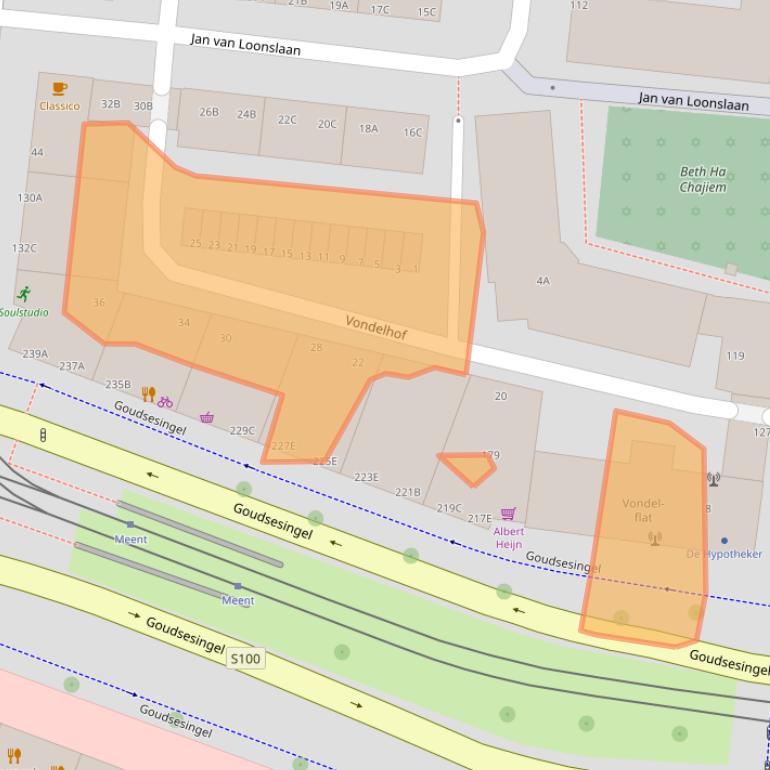 Kaart van postcodegebied 3031PR.