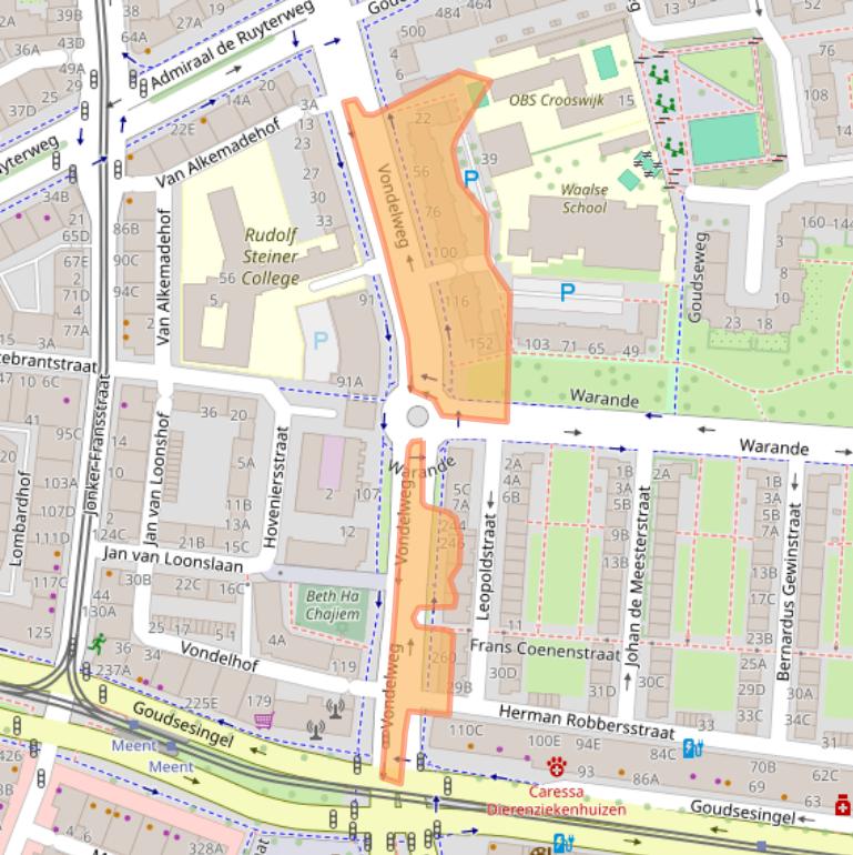Kaart van postcodegebied 3031PW.