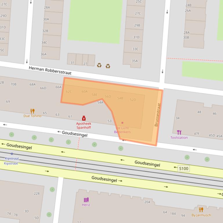 Kaart van postcodegebied 3031RH.