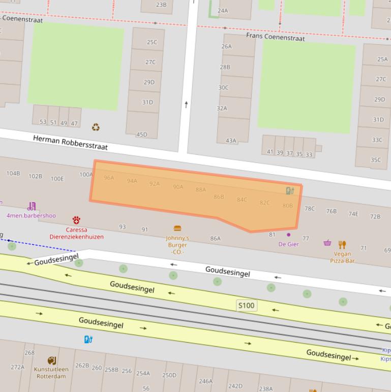 Kaart van postcodegebied 3031RK.
